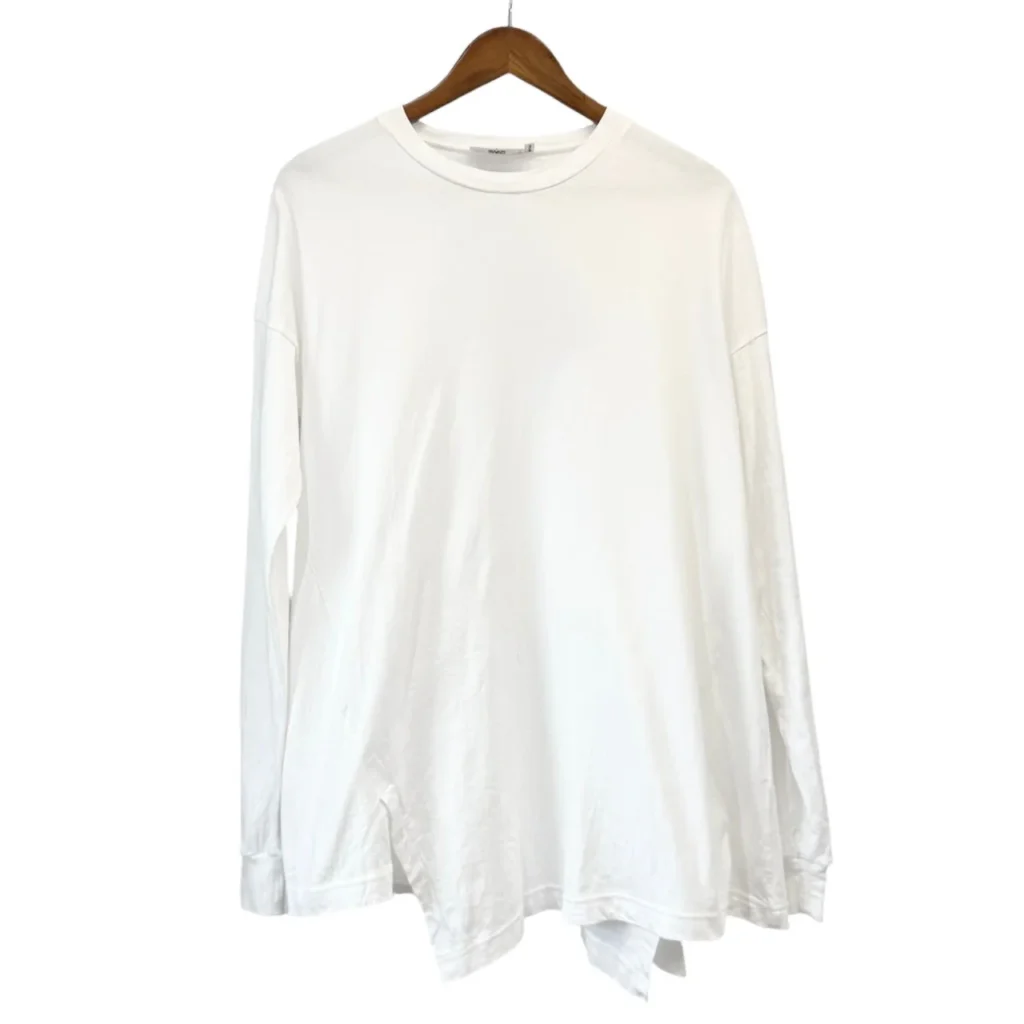 nagonstans ナゴンスタンス 22AW アシンメトリーデザインロングスリーブTシャツ 470FA880-0660 M ホワイト