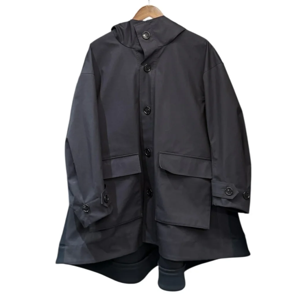 nagonstans ナゴンスタンス 22SS 3LAYERED CO POPLIN HOODED COAT コンビネーションコート S ネイビー 470FS830-0450