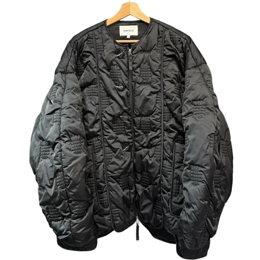 ENFOLD エンフォルド 24AW CHECK-QUILT COAT キルティングコート ジャケット 300HA230-1320 38 ブラック
