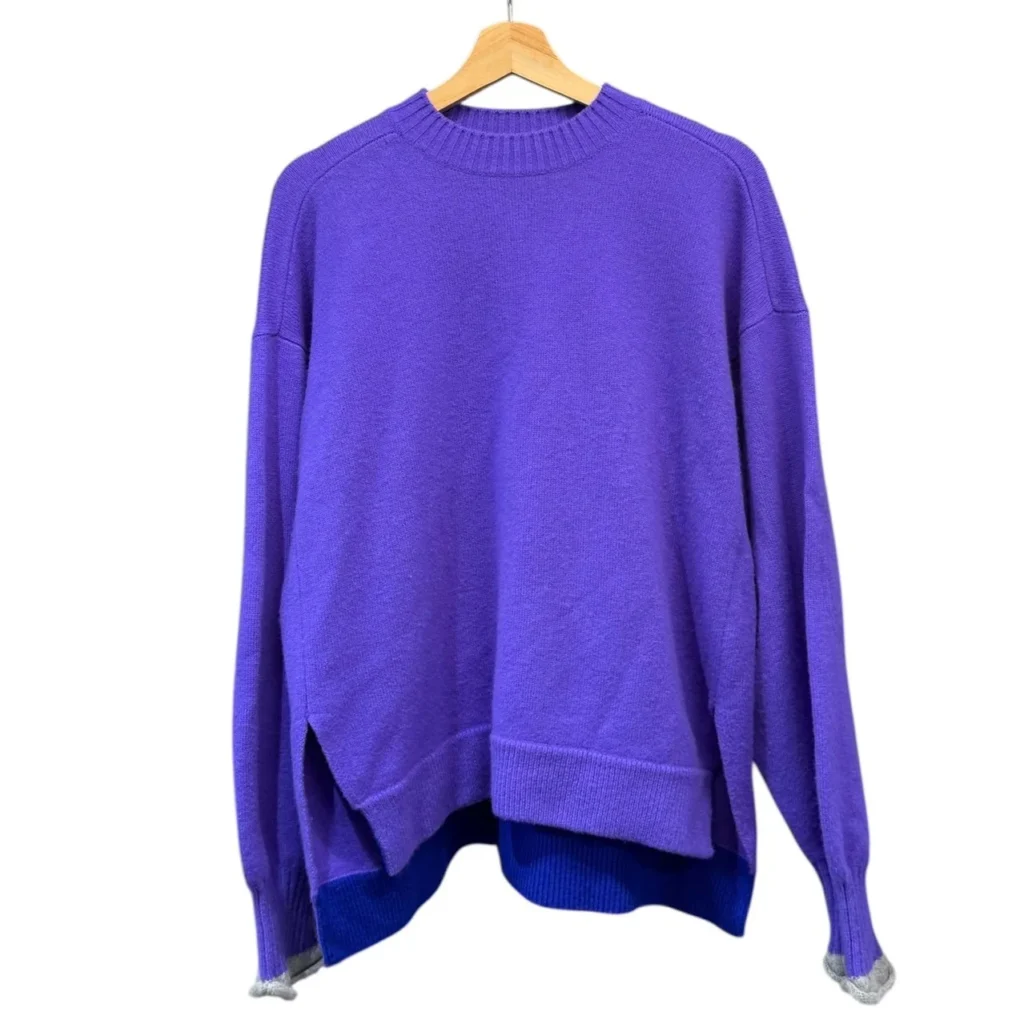 nagonstans ナゴンスタンス 24AW box knit pullover ボックスプルオーバーニット 470HA870-1660 M パープル
