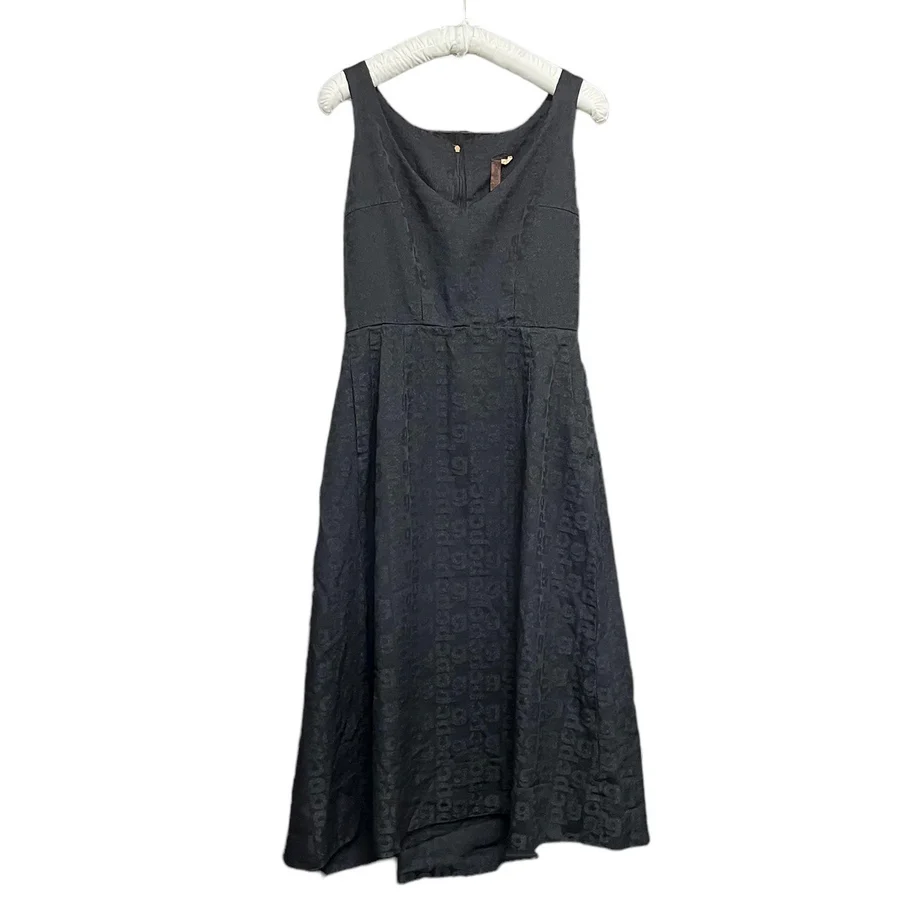 COMME des GARCONS コムデギャルソン 20SS ポリエステル縮絨加工CDGロゴワンピース GE-O021 XS ブラック 