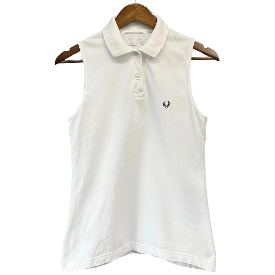 FRED PERRY フレッドペリー ノースリーブポロシャツ UK10 ホワイト