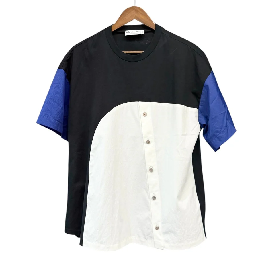 nagonstans ナゴンスタンス 25SS mix pullover ミックスプルオーバーTシャツ 470IA580-0671 M ミックス