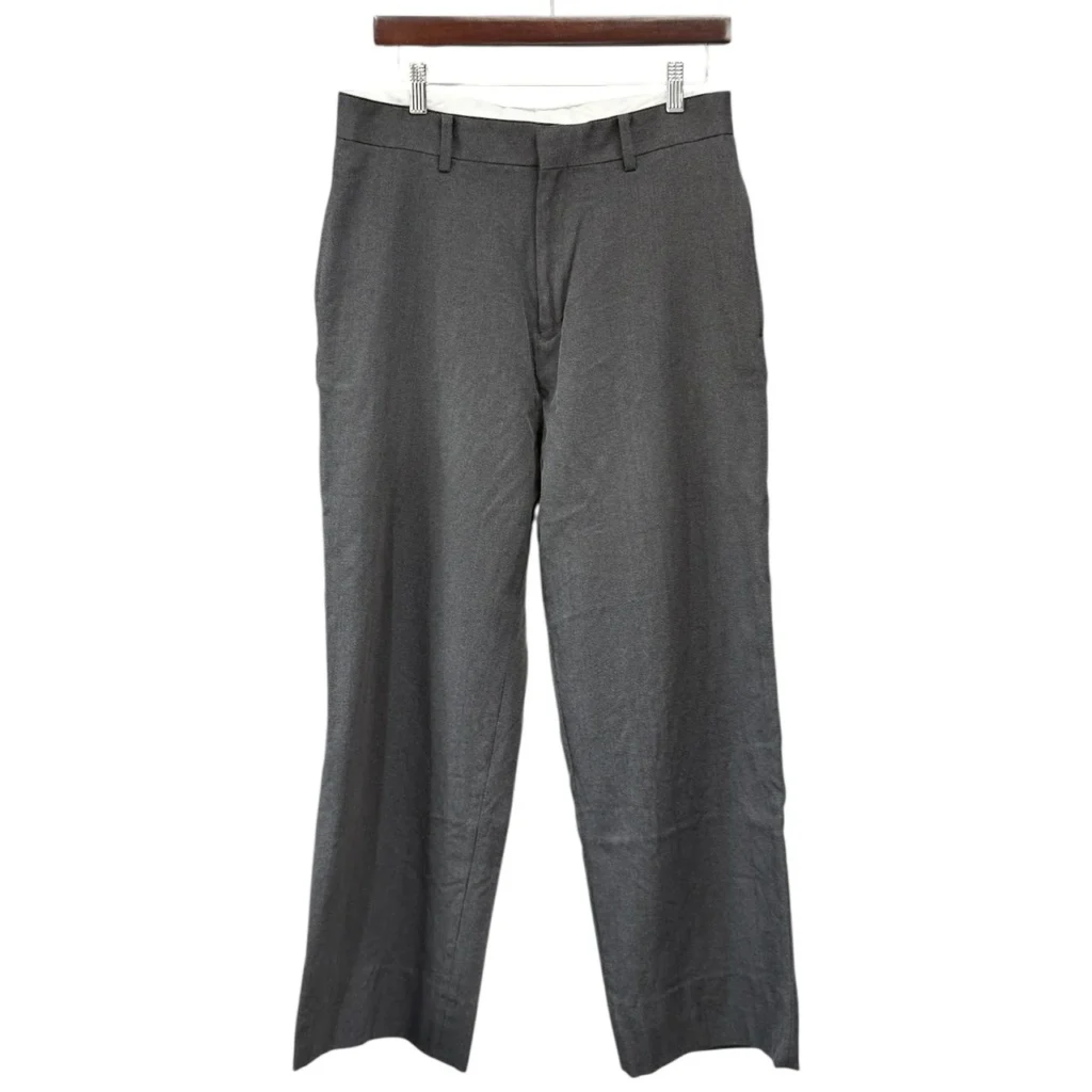 A.PRESSE アプレッセ 24AW Wool Kersey Trousers レザーパイピングウールスラックスパンツ 24AAP-04-08H 2 グレー