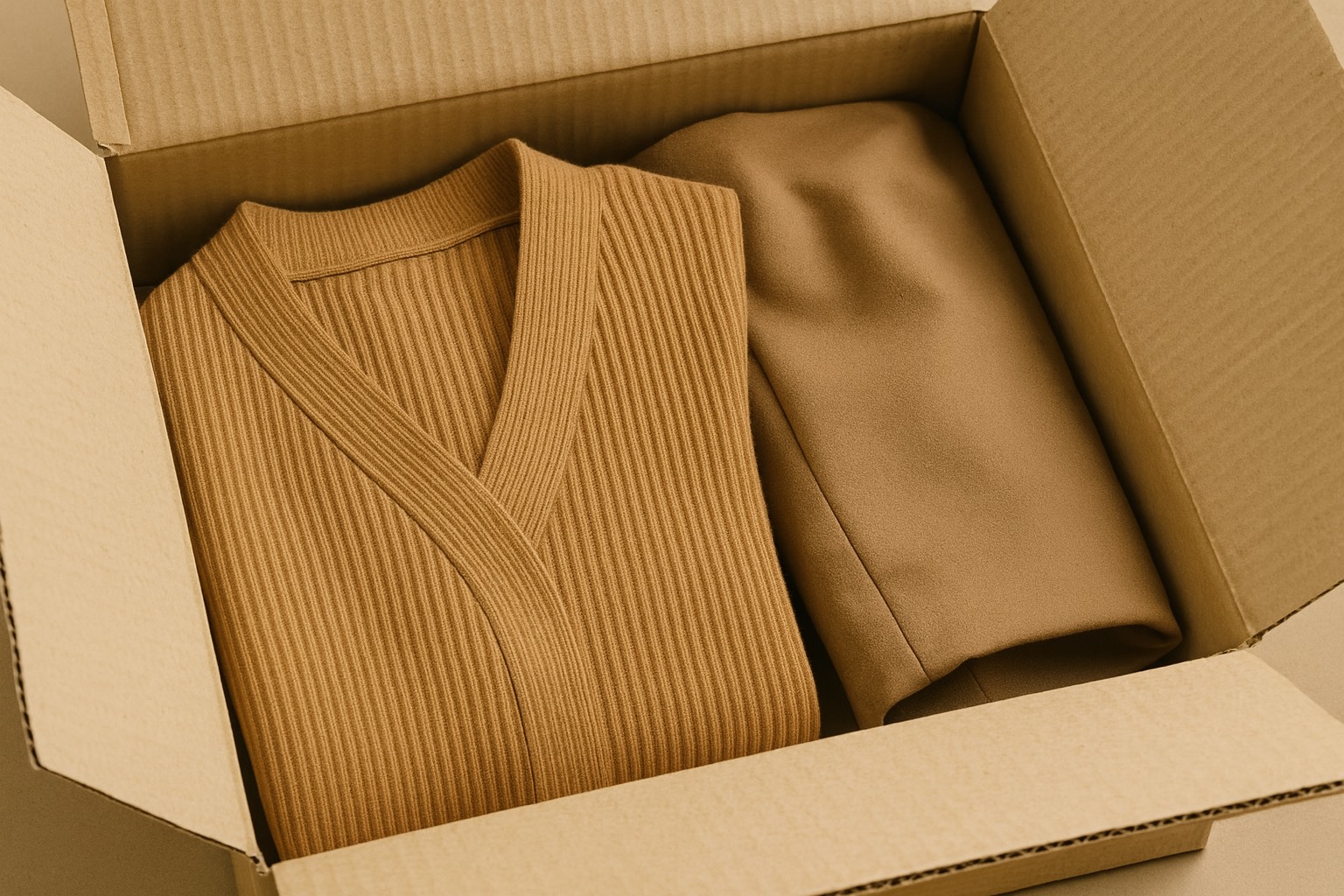 BETTER CALL BROSKIの宅配買取で洋服を丁寧に発送するイメージ