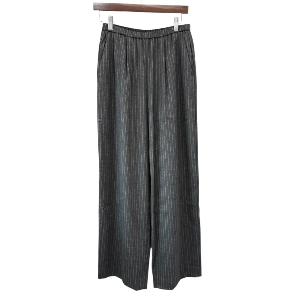 ENFOLD エンフォルド 22AW STRAIGHT SEMI-WIDE TROUSERS ストレートセミワイドストライプパンツ 300FA231-2390 38 グレー