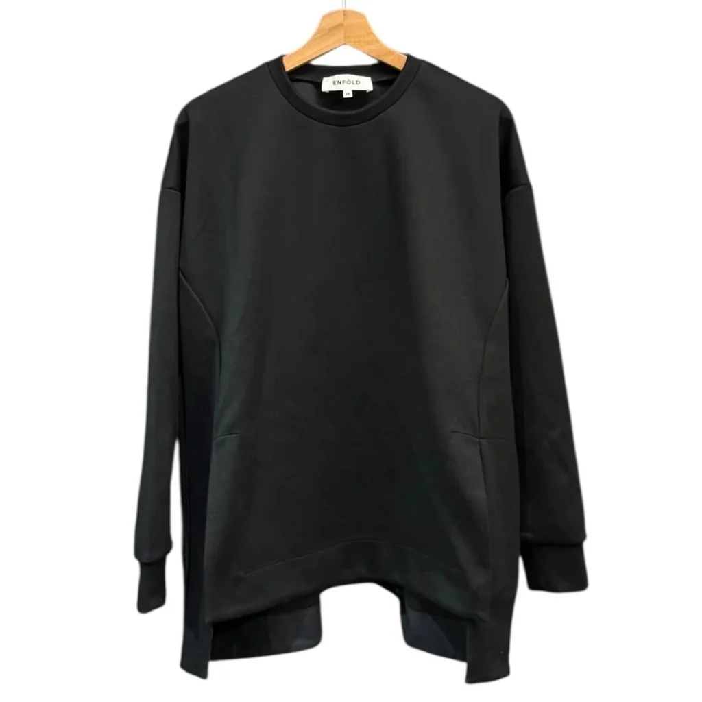 ENFOLD エンフォルド 25SS SQUARE BOX PULLOVER スクエアボックスカットソー 300IS280-0801 38 ブラック