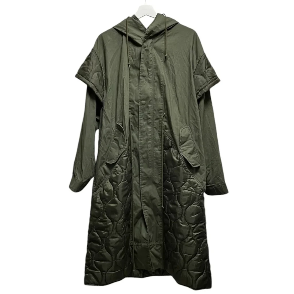77circa ナナナナサーカ 21AW circa make cutback military coat 再構築ミリタリーモッズコート F カーキ
