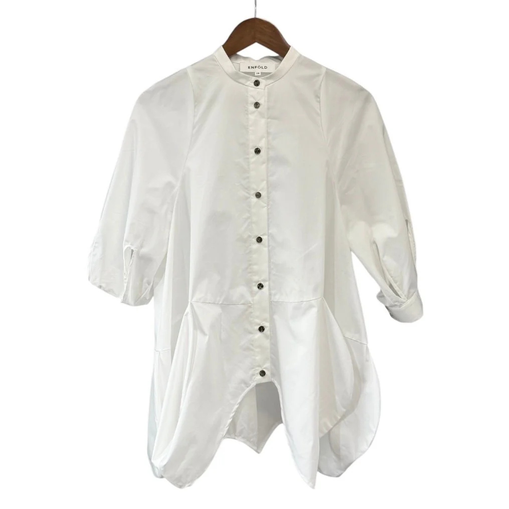 ENFOLD エンフォルド 24AW FLOWER SHIRT フラワーシャツ 300HA230-2670 38 ホワイト