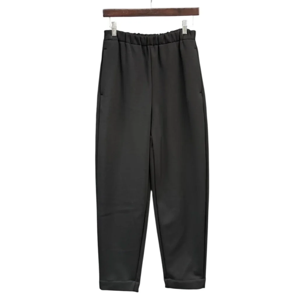 ENFOLD エンフォルド 22AW EGG PANTS テーパードスウェットパンツ 300FA281-2810 38 ブラック