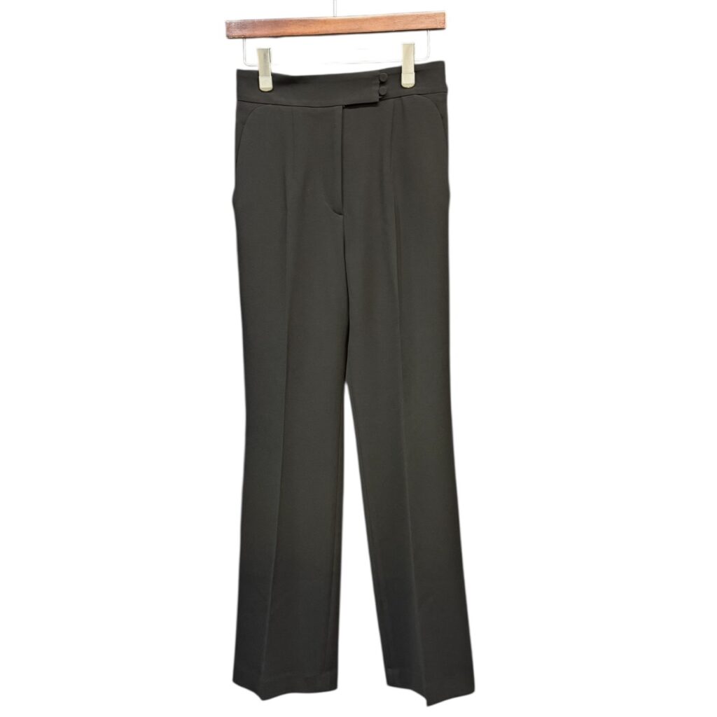 Mame Kurogouchi マメクロゴウチ 25SS Acetate Polyester High Waisted Center Creased Suit Trousers ハイウエストスラックスパンツ MM25SS-PT108 2 ブラック 買取実績