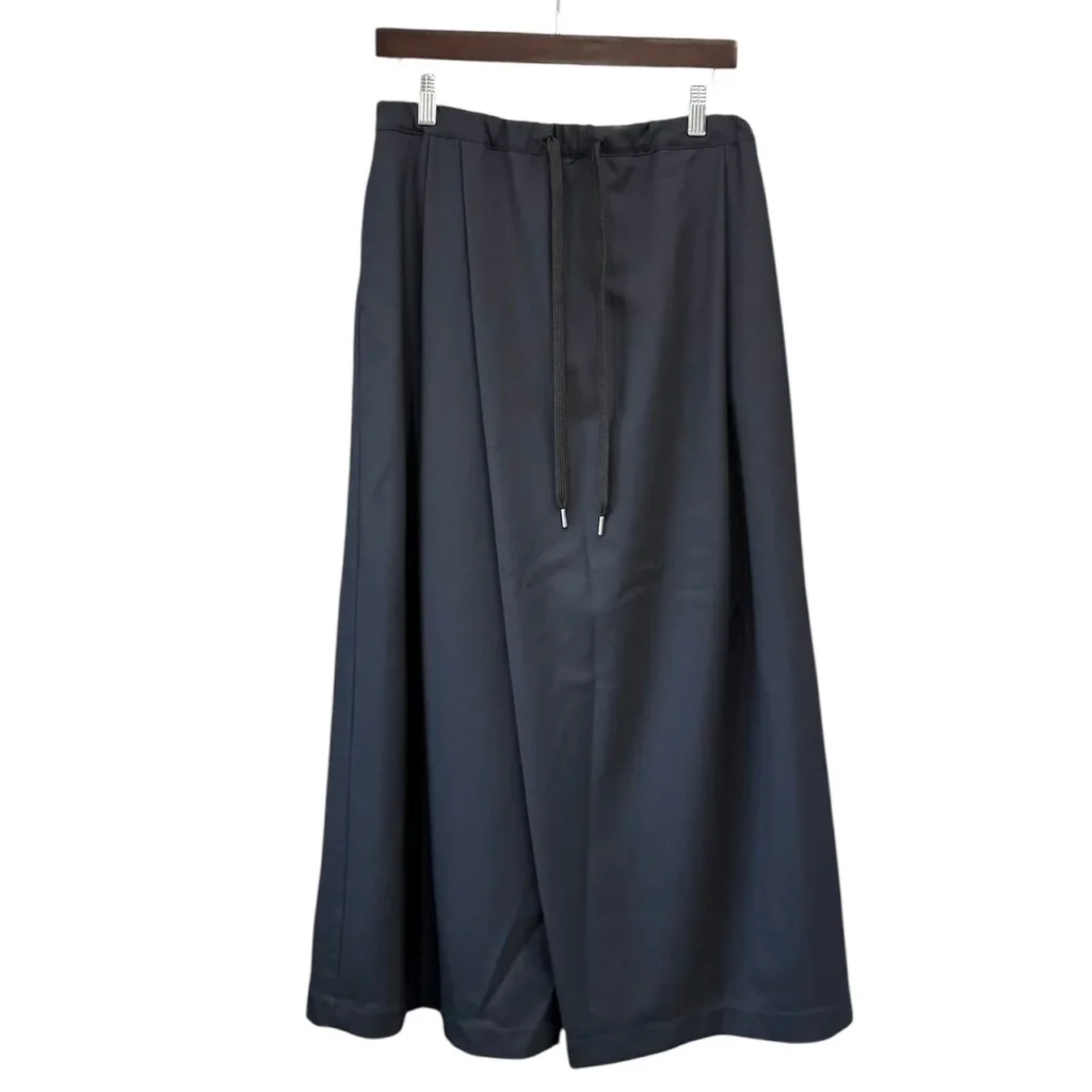 MARNI マルニ 21AW カラテパンツ ウールワイドパンツ PAMA0074A0TW839 40 ネイビー
