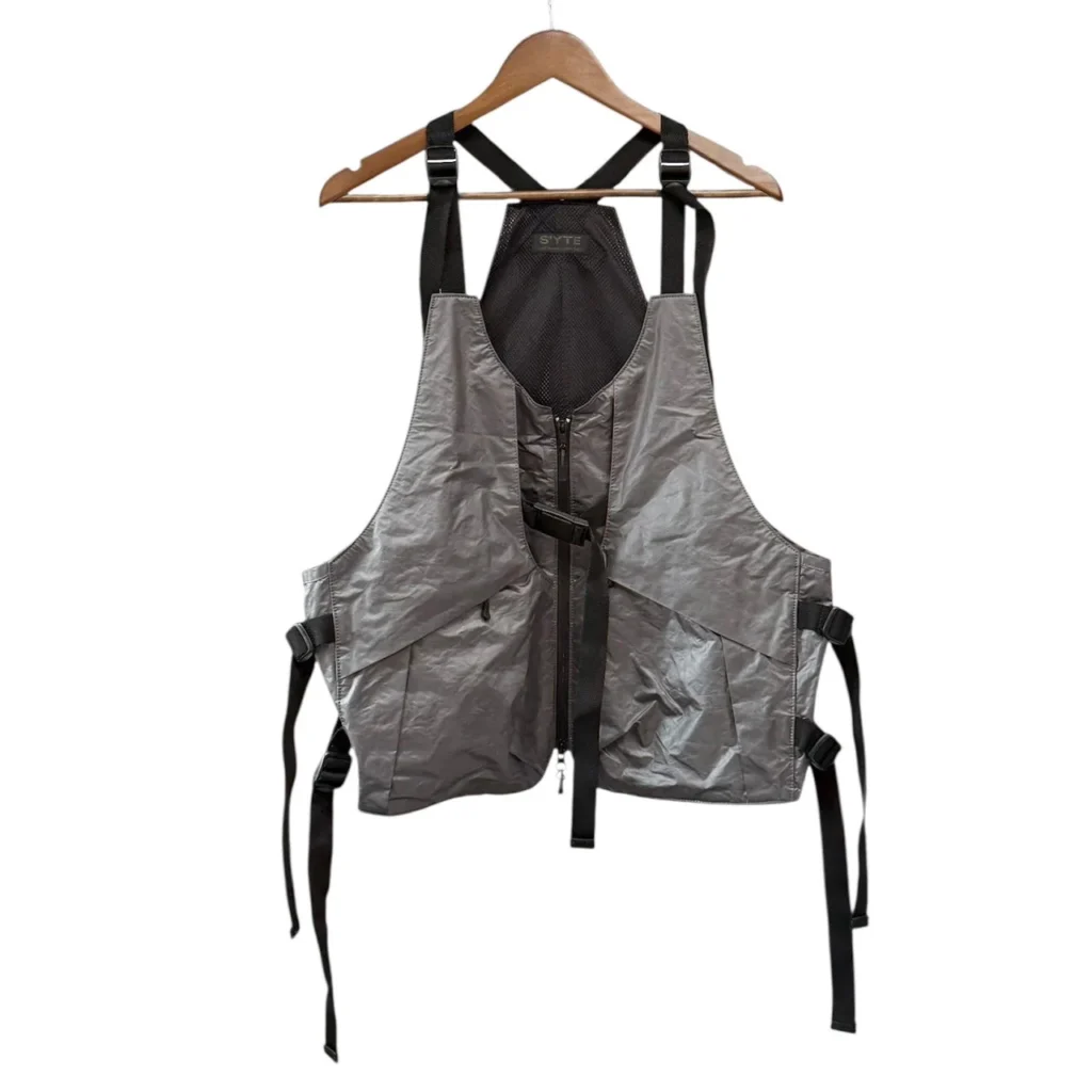 S'YTE by yohji yamamoto サイト ヨウジヤマモト PE/NY WATER REPELLENT TAFFETA MULTI-POCKET TECH VEST 3 ブラック UI-V01-908