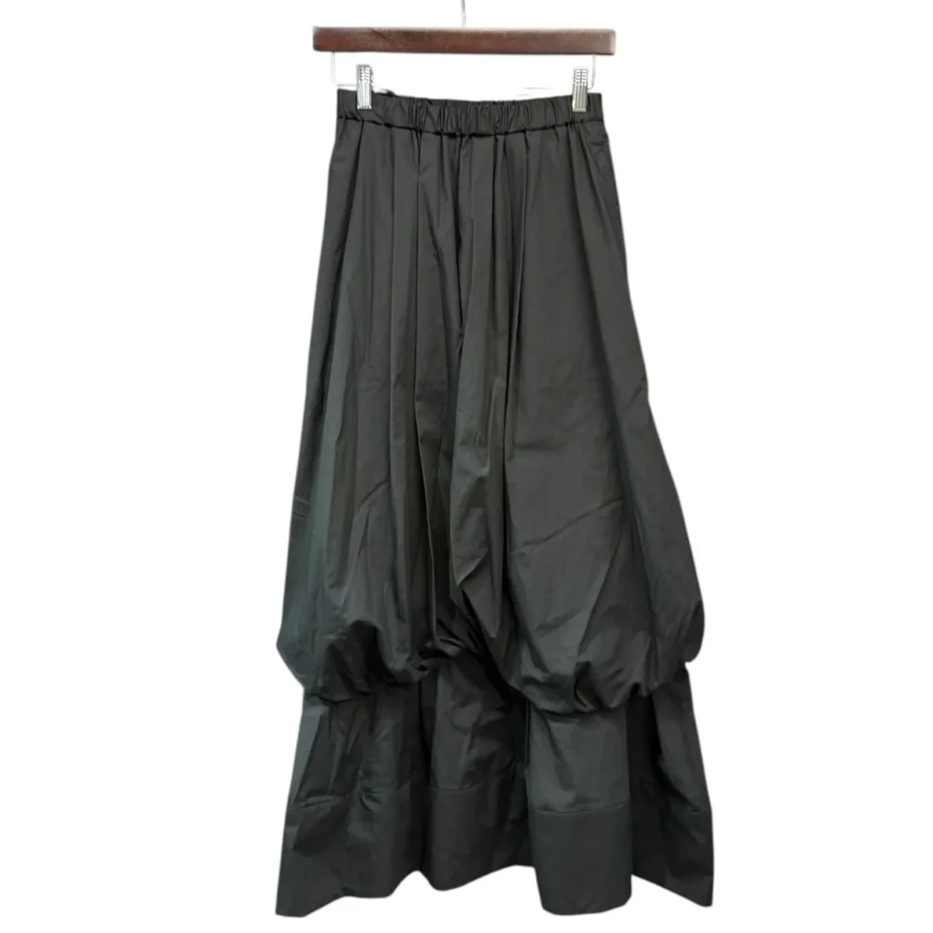 ENFOLD エンフォルド 25SS TUCK-HEM SKIRT タックヘムスカート 300IS731-2561 38 ブラック
