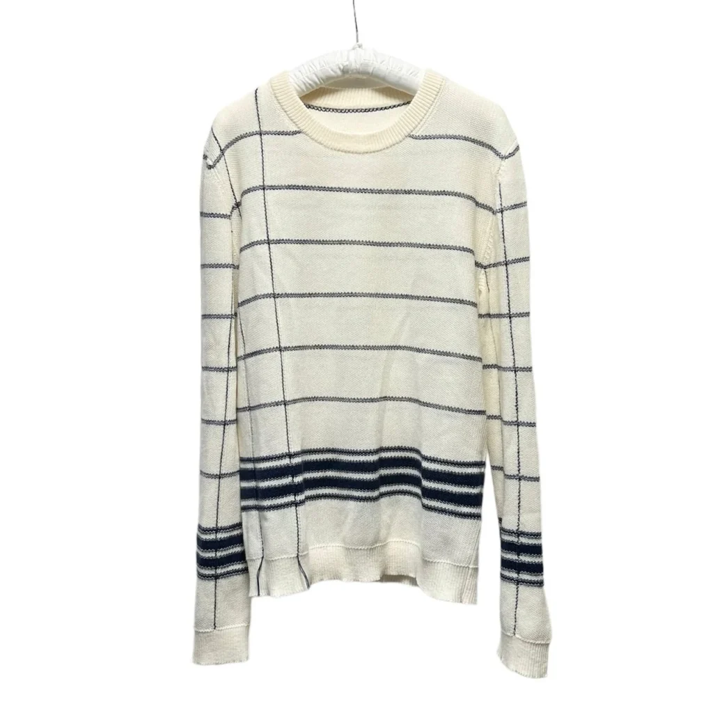 Maison Margiela メゾンマルジェラ 22SS KNIT SWEATER OFF WHITE リネン混クルーネックニット S アイボリー S50HA1047