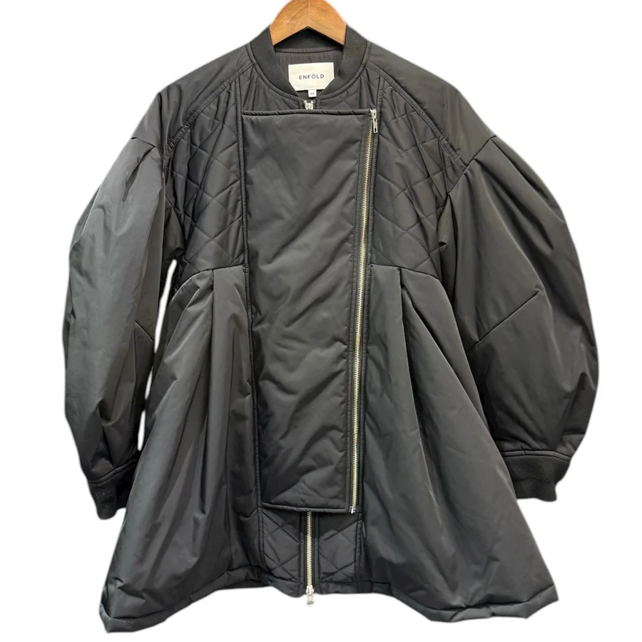 ENFOLD エンフォルド 23SS DICROS SOLO Twill egg エッグアーム中綿ブルゾン ジャケット 300GS230-0920 36 ブラック