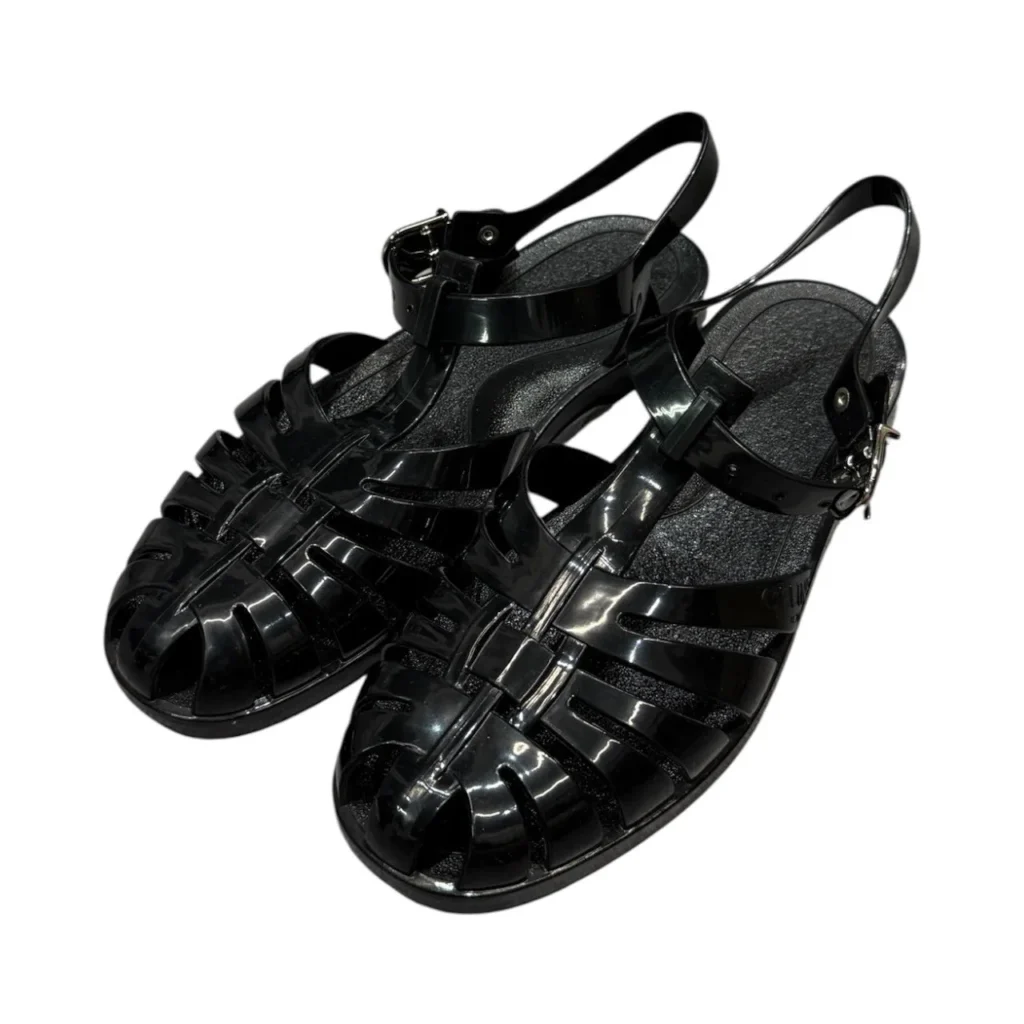 CELINE セリーヌ 20SS PVC ラバーグルカサンダル 37 ブラック