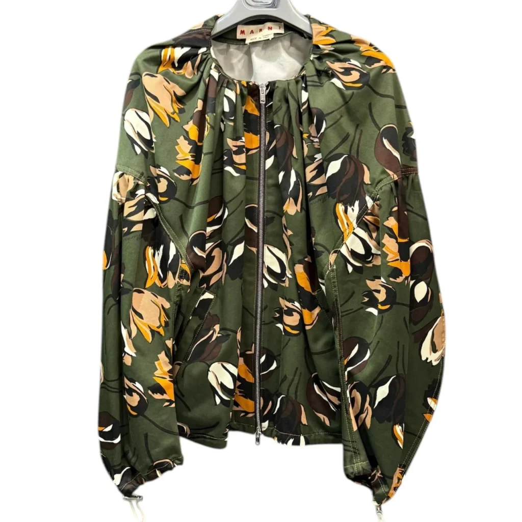 MARNI マルニ 21AW フラワープリントジップブルゾン JKJD0184A1 40 ミックス