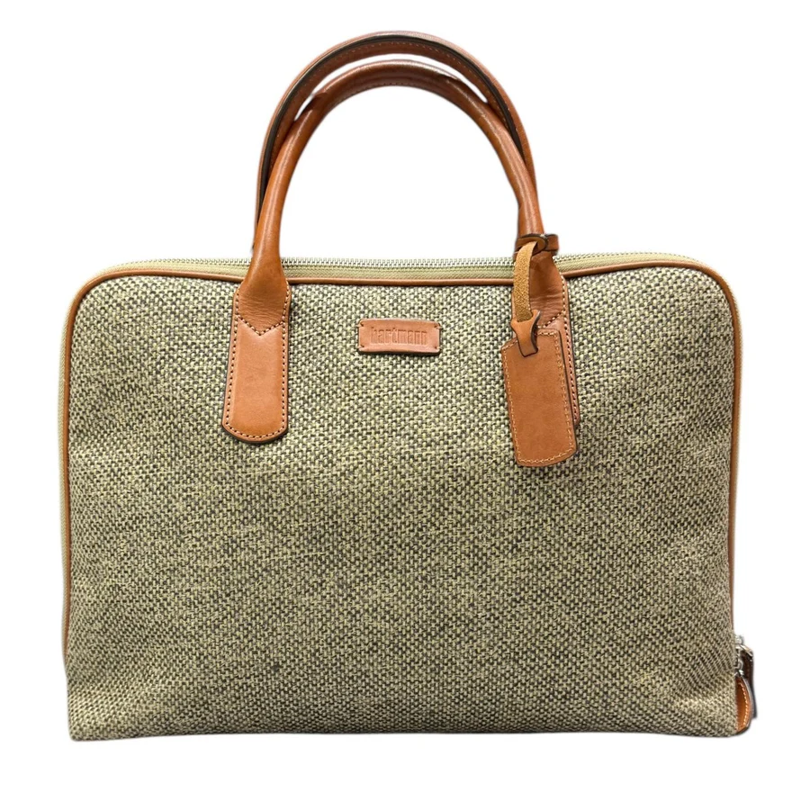 Hartmann ハートマン TWEED BELTING ROUND ZIP ブリーフケース バッグ M カーキ
