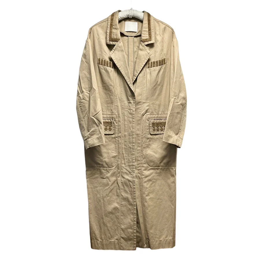 Mame Kurogouchi マメクロゴウチ 16SS 刺繍コットンチェスターコート MM16SS-C0008 1 ベージュ 3490