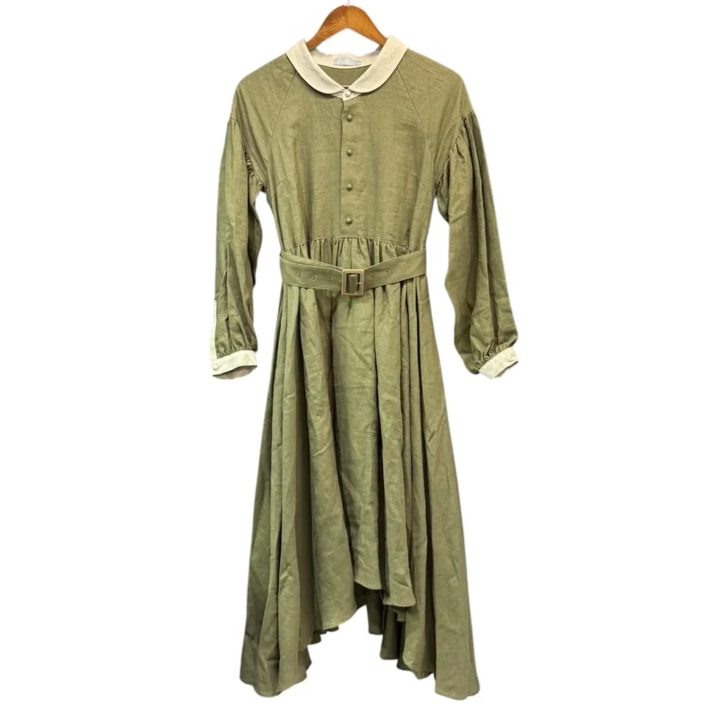 ha za ma ハザマ 経年真価のワンピース S カーキ