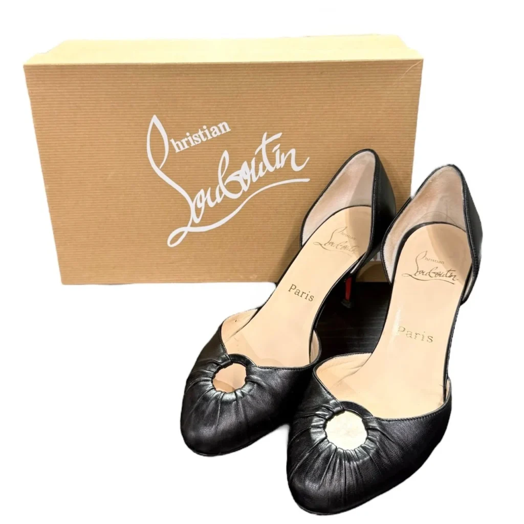 Christian Louboutin クリスチャンルブタン デザインパンプス ピンヒール 36 ブラック 