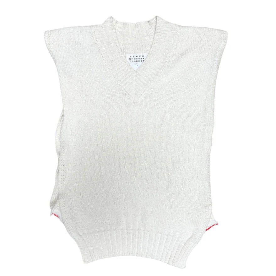 Maison Margiela メゾンマルジェラ 21SS Knit Vest ニットベスト S50TH0045 S ホワイト