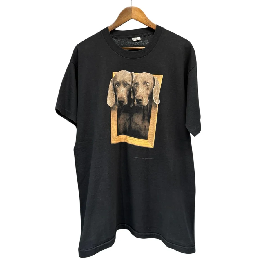 FRUIT OF THE LOOM フルーツオブザルーム 90's WILLIAM WEGMAN プリントTシャツ XL ブラック