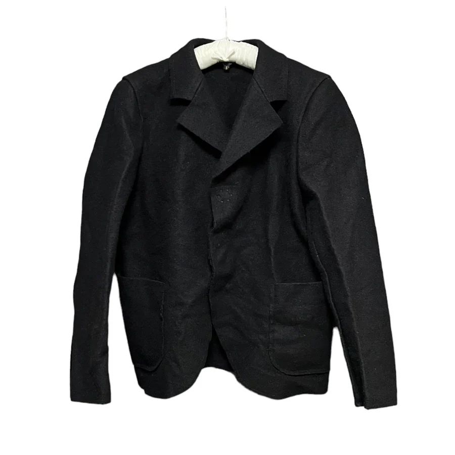 COMME des GARCONS コムデギャルソン 17AW ウール圧縮フェルトスナップボタンテーラードジャケット GT-J019 S ブラック