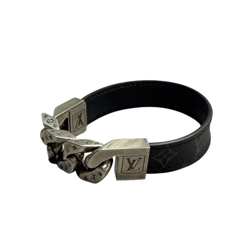 LOUIS VUITTON ルイヴィトン ブラスレ チェーンリンクスモノグラムブレスレット ブラック M6552 BC1210