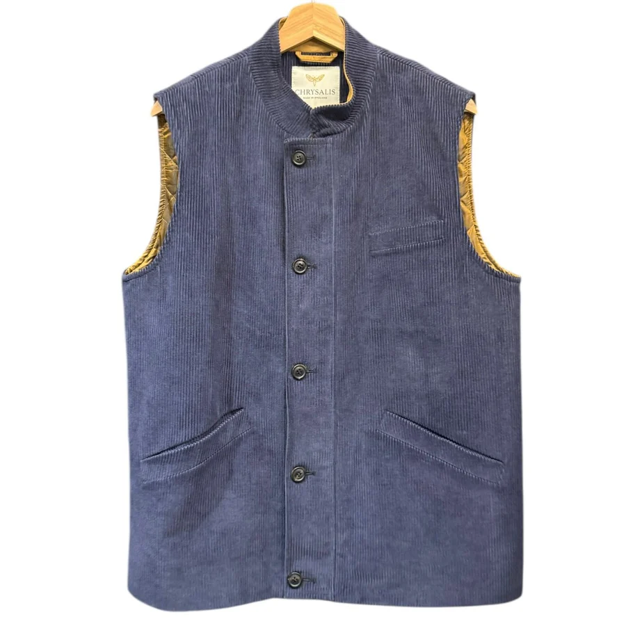 CHRYSALIS クリサリス BODMIN GILET コーデュロイベスト 40 ネイビー