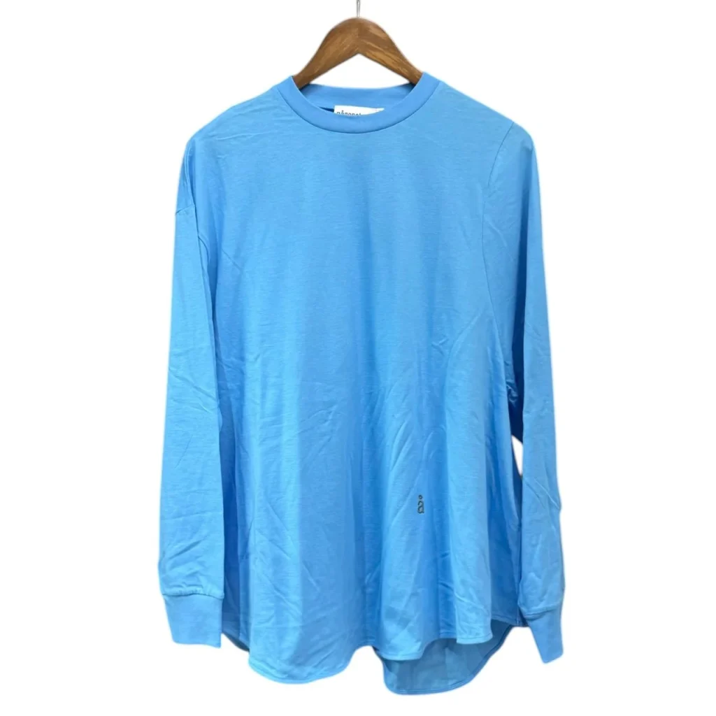 nagonstans ナゴンスタンス 25SS ソフト天竺アシンメカーブロングスリーブTシャツ 470IS780-0541 M ブルー
