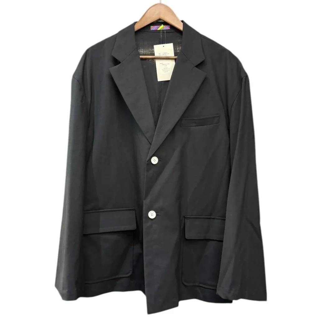 is-ness イズネス SUMMER WIDE JACKET サマーウールテーラードジャケット 31SSJK01 48 ブラック