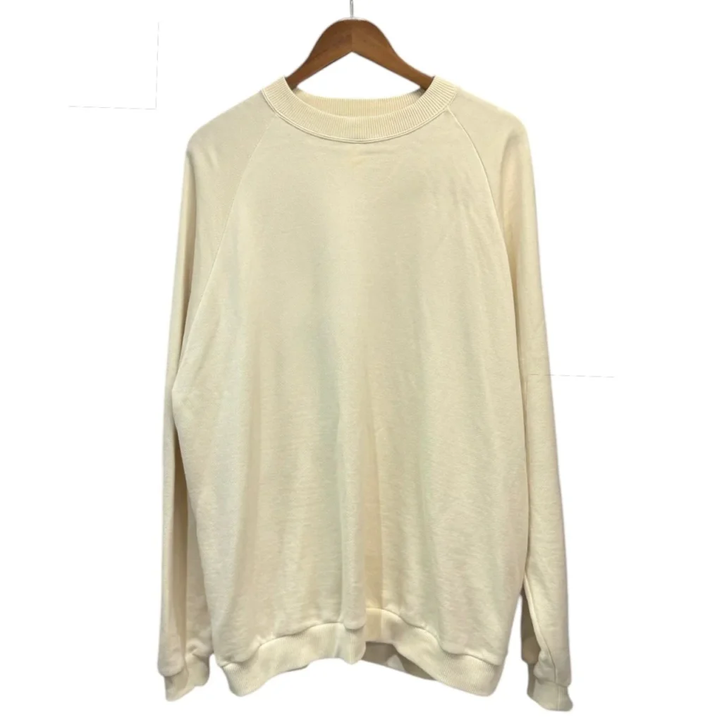 everyone エブリワン RAGLAN SLEEVE SWEATSHIRTS ラグランスウェット L アイボリー