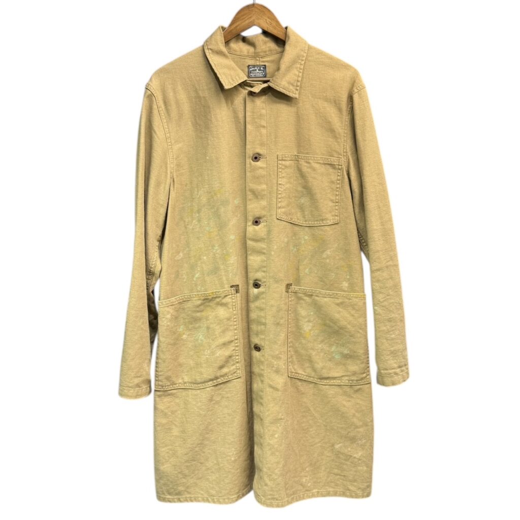 RRL ダブルアールエル 22SS ペイント加工リネンコットンショップコート S ブラウン 買取実績