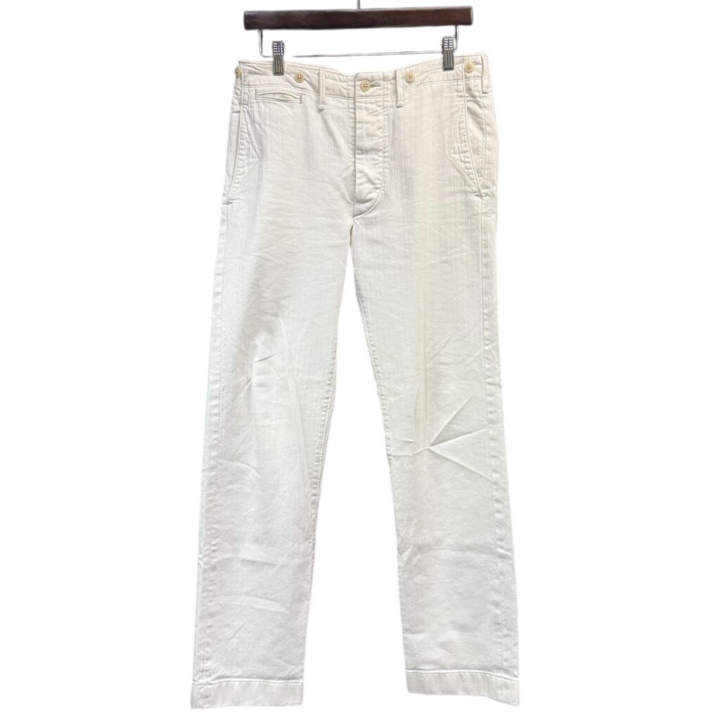RRL ダブルアールエル LINEN HERRINGBONE TWILL TROUSER ミリタリーパンツ 31×30 ホワイト 買取実績