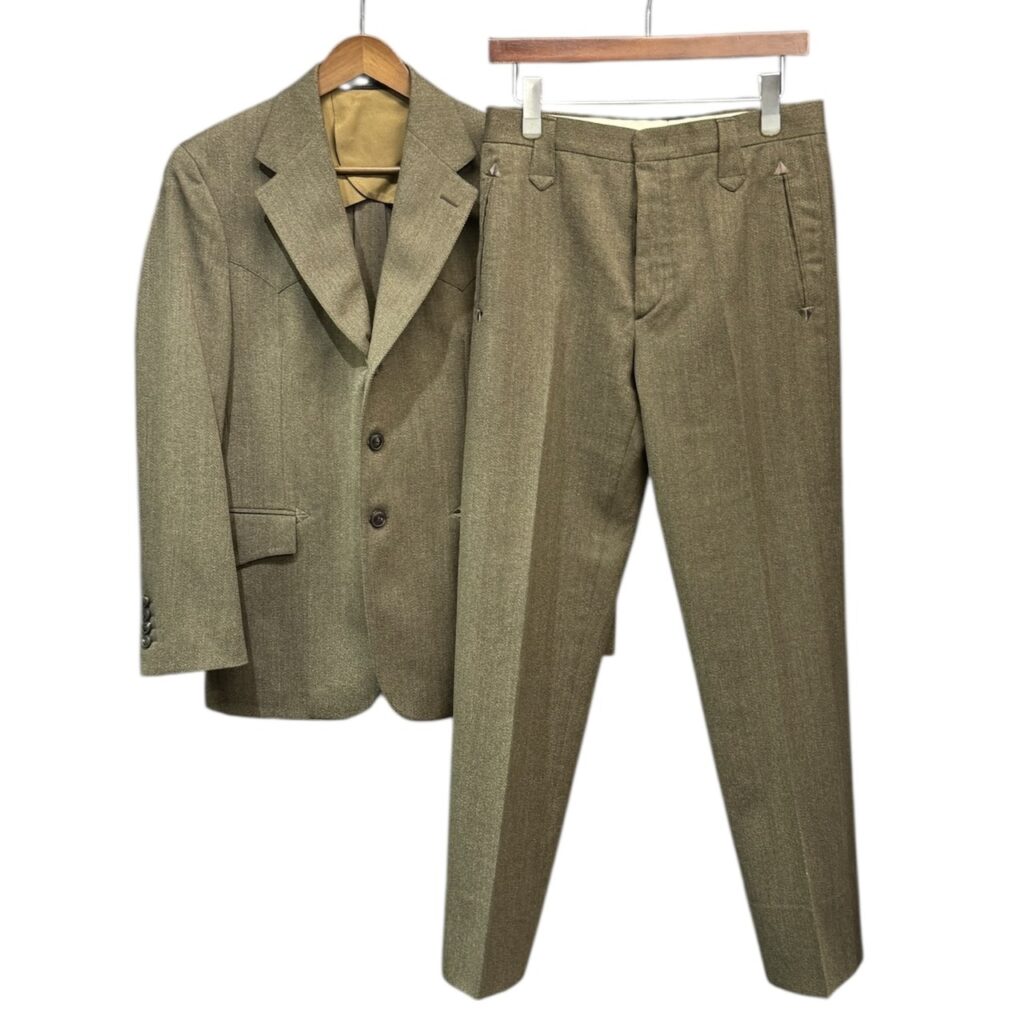 RRL ダブルアールエル イタリア製 ウエスタンディティールウールセットアップスーツ ジャケット スラックス ブラウン 買取実績