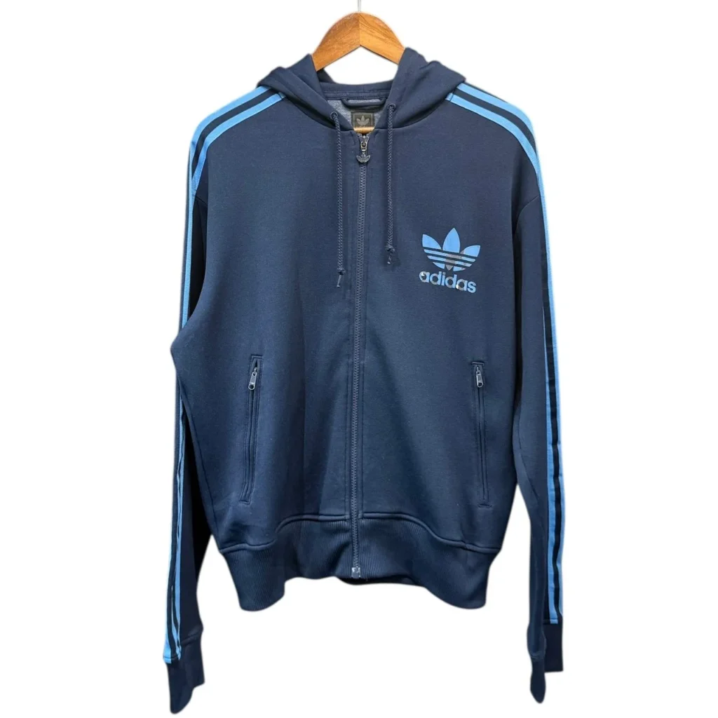 adidas アディダス ジップアップパーカー 938005 万国旗タグ M ブルー