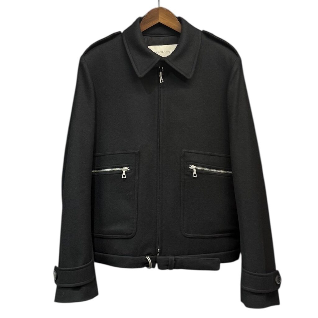 DRIES VAN NOTEN ドリスヴァンノッテン 24AW VERONA ウールメルトンブルゾン M ブラック 買取実績画像
