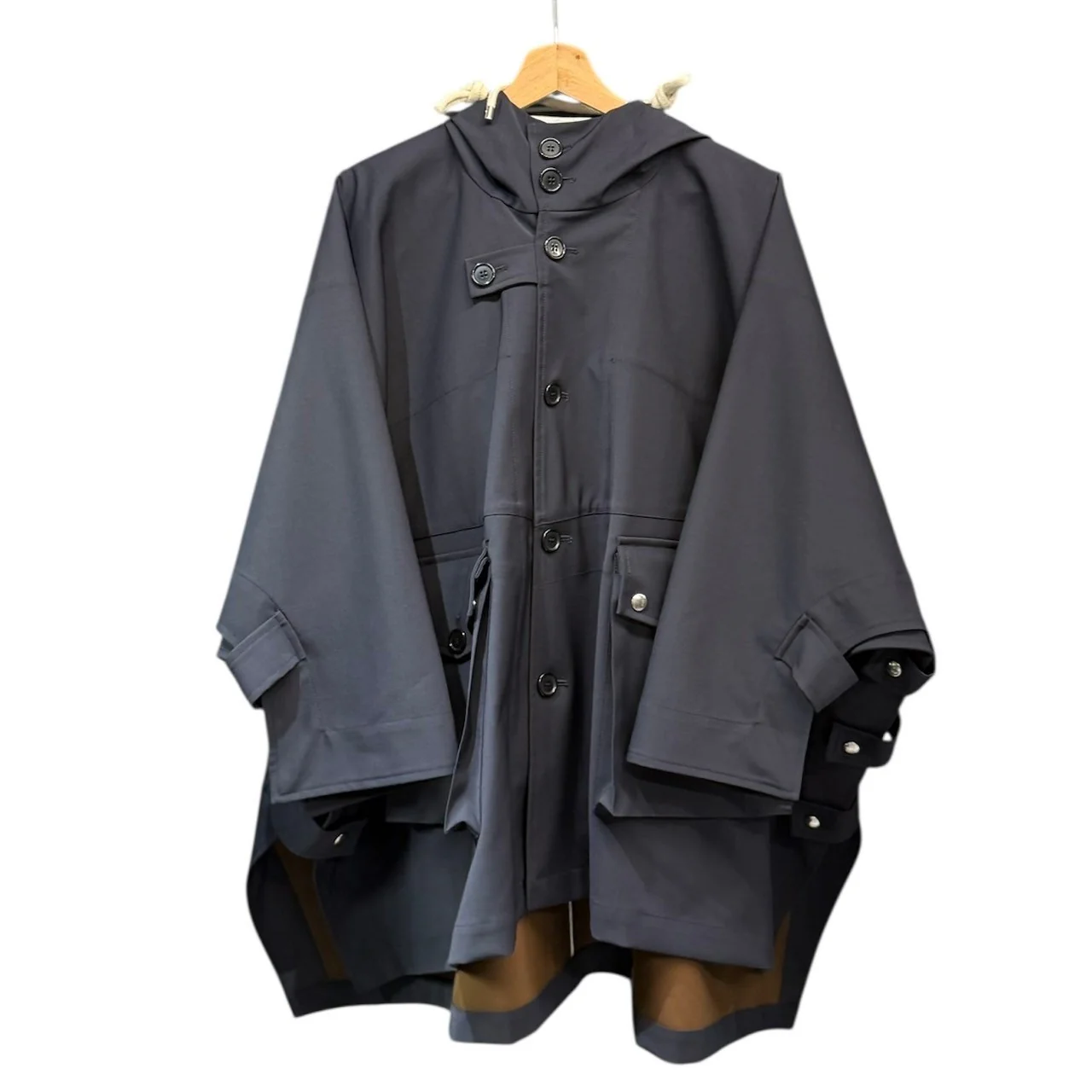 PLAN C プランシー 22AW LOOK4 ケープコート ポンチョ MNCAD53AUZTPA04 36 ネイビー 買取実績