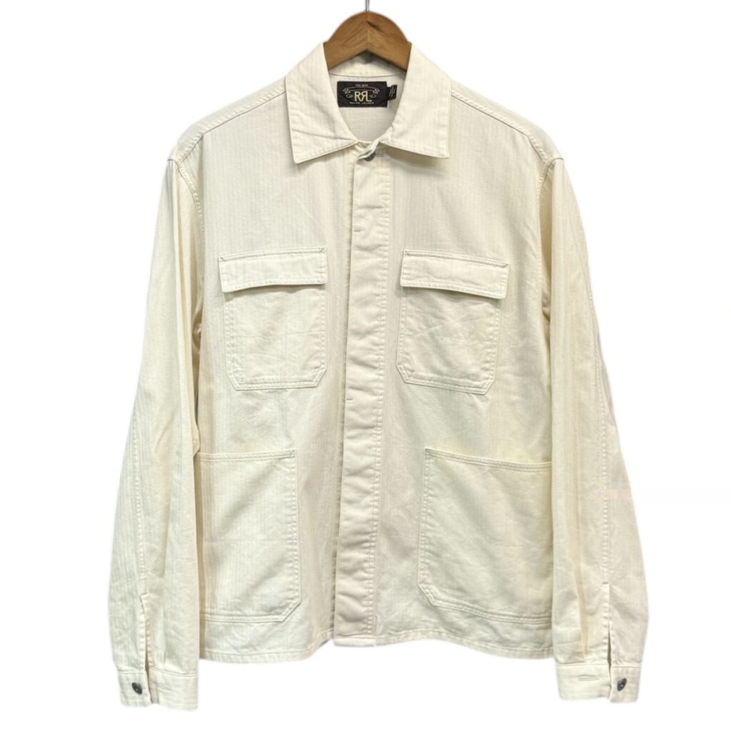 RRL ダブルアールエル ヘリンボーンオーバーシャツ S アイボリー 買取実績