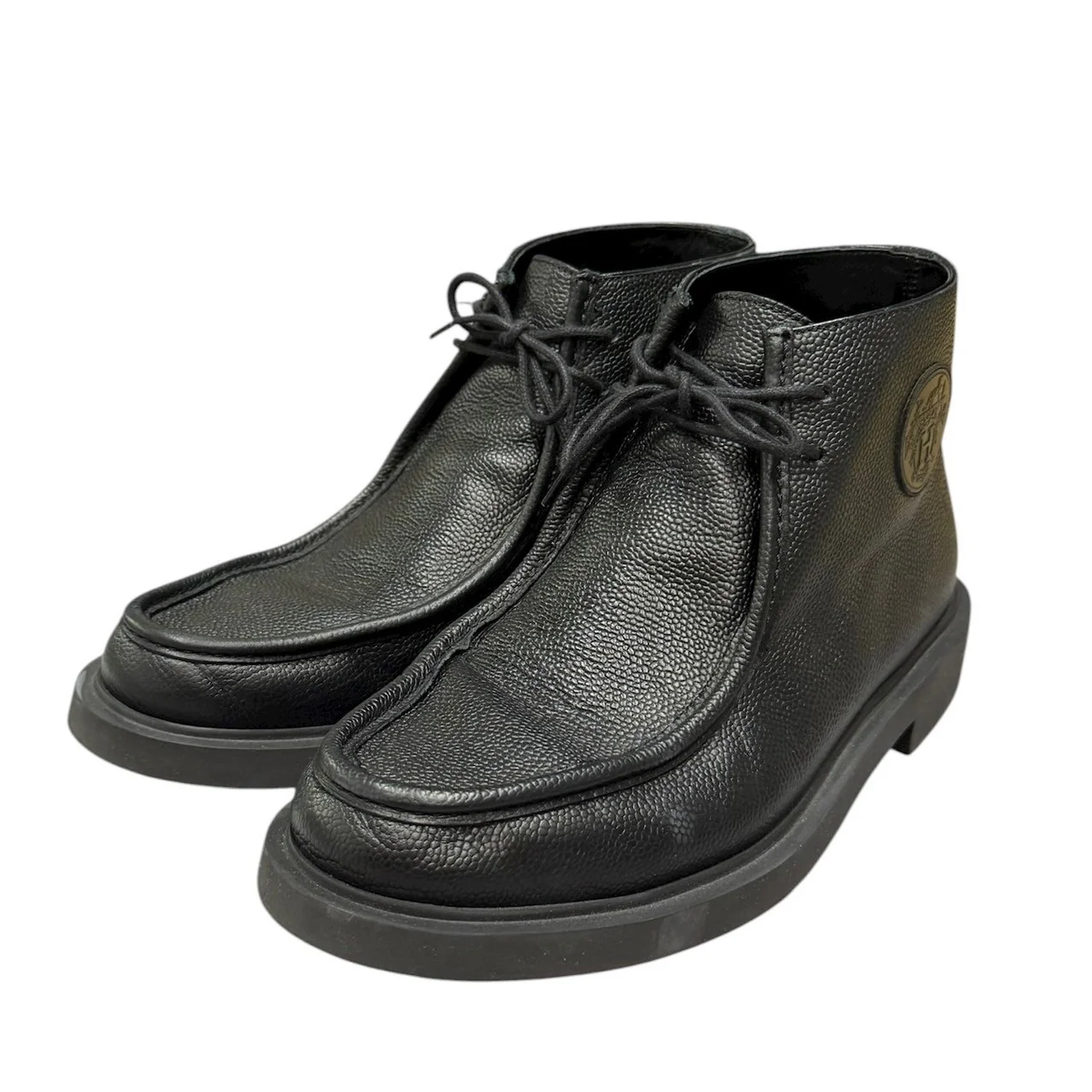 HERMES エルメス Hafie ハーフィ エクスリブリス ショート ブーツ 41 1/2 ブラック 買取実績画像