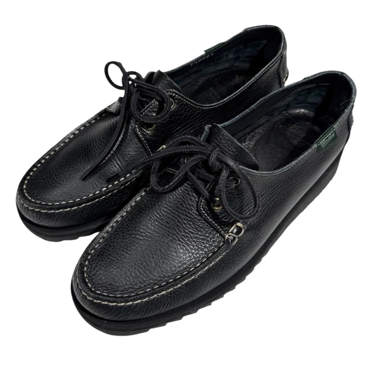 Paraboot for KAPTAIN SUNSHINE パラブーツ キャプテンサンシャイン DOMINGUE ドマング レザーデッキシューズ 7 1/2 ブラック 買取実績画像