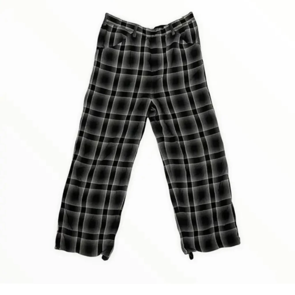 SUNSEA サンシー 19SS SHADOW CHECK SHIMBO PANTS チェックパンツ 19S49 2 ブラック 買取実績画像