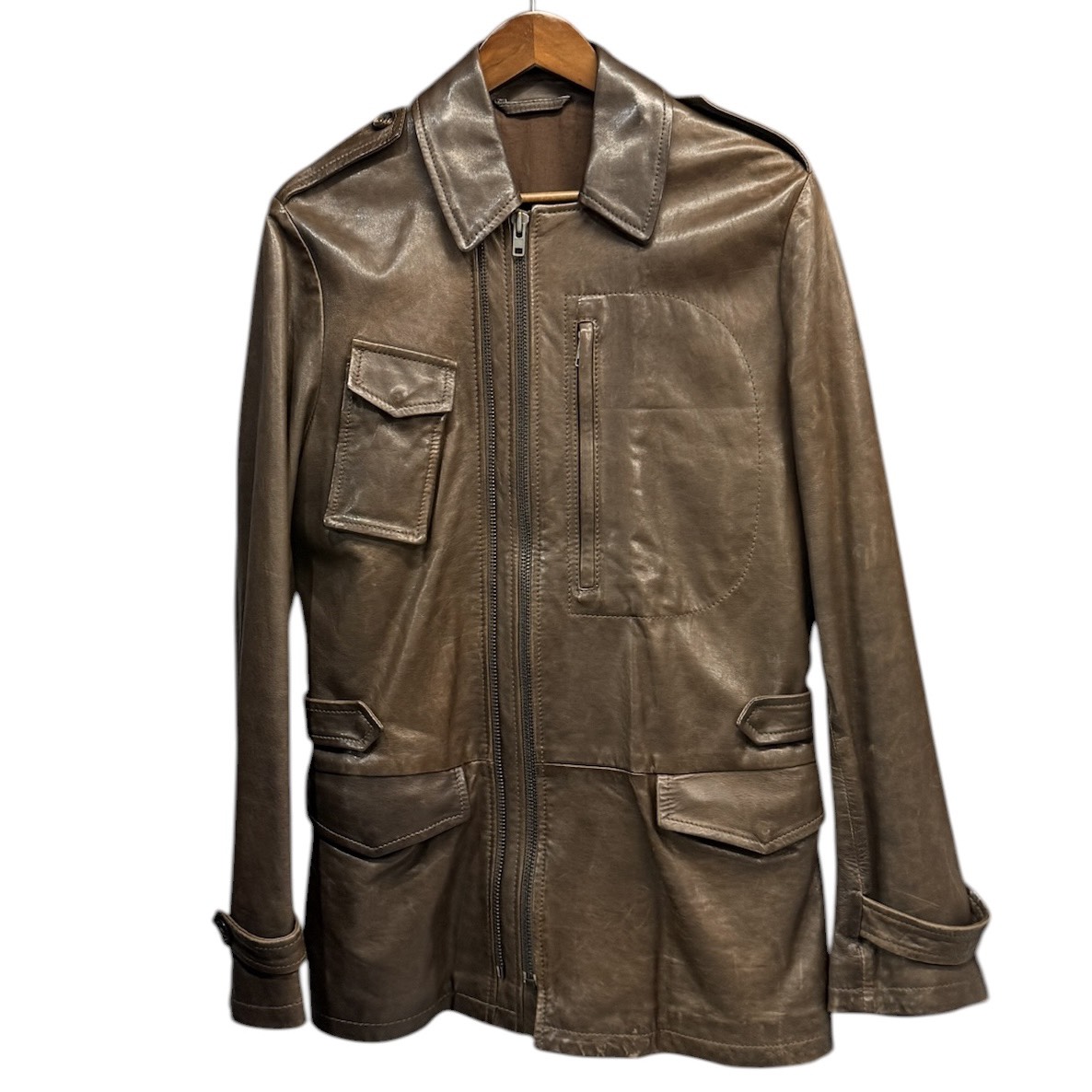 Maison Martin Margiela メゾンマルタンマルジェラ 10AW REPLICA aviators jacket レプリカ アビエーターレザージャケット S30AM0150 46 ブラウン 買取実績