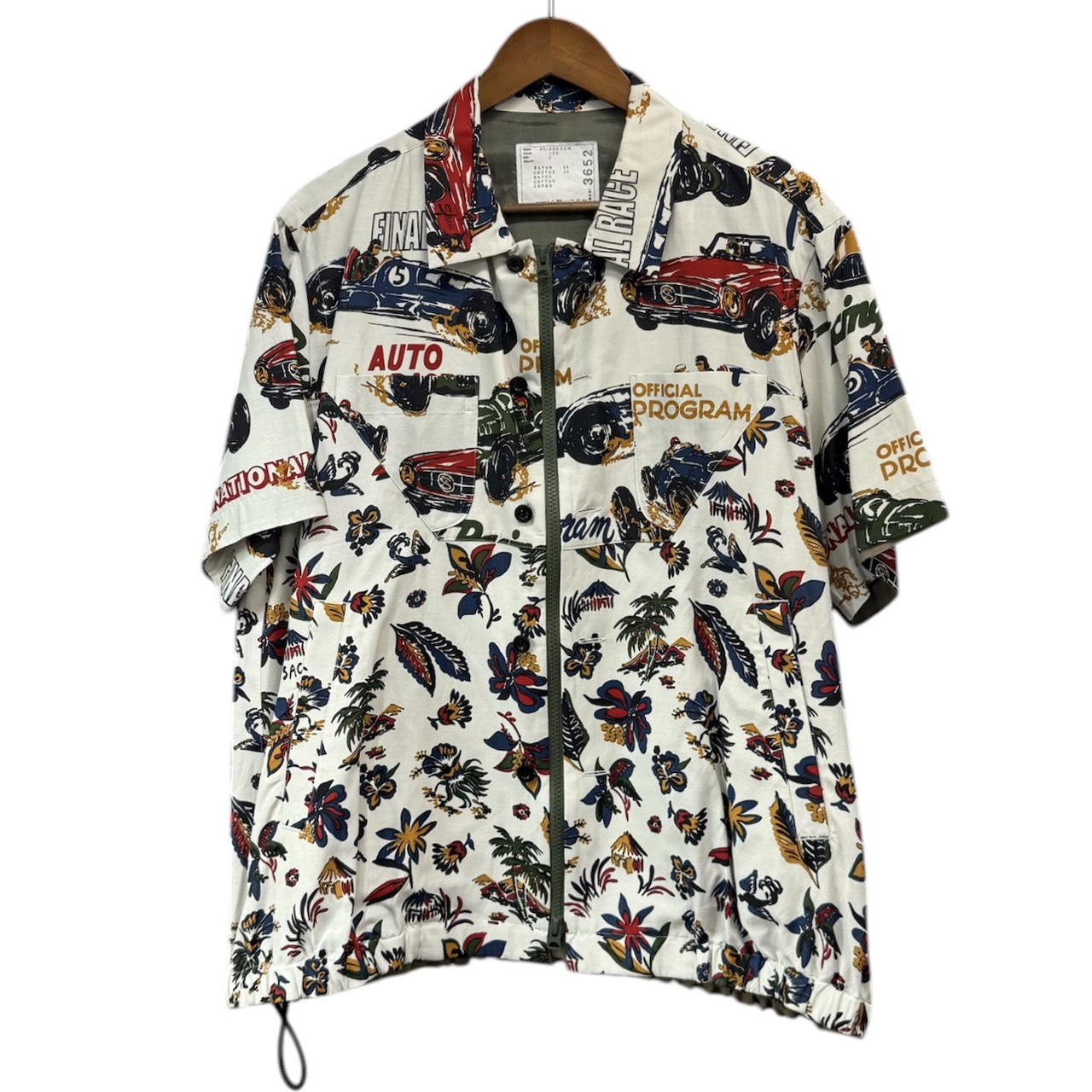 sacai サカイ 25SS CAR RACE SHORT SLEEVE SHIRT カーレースプリント半袖シャツ 25-03652M 2 ホワイト 買取実績