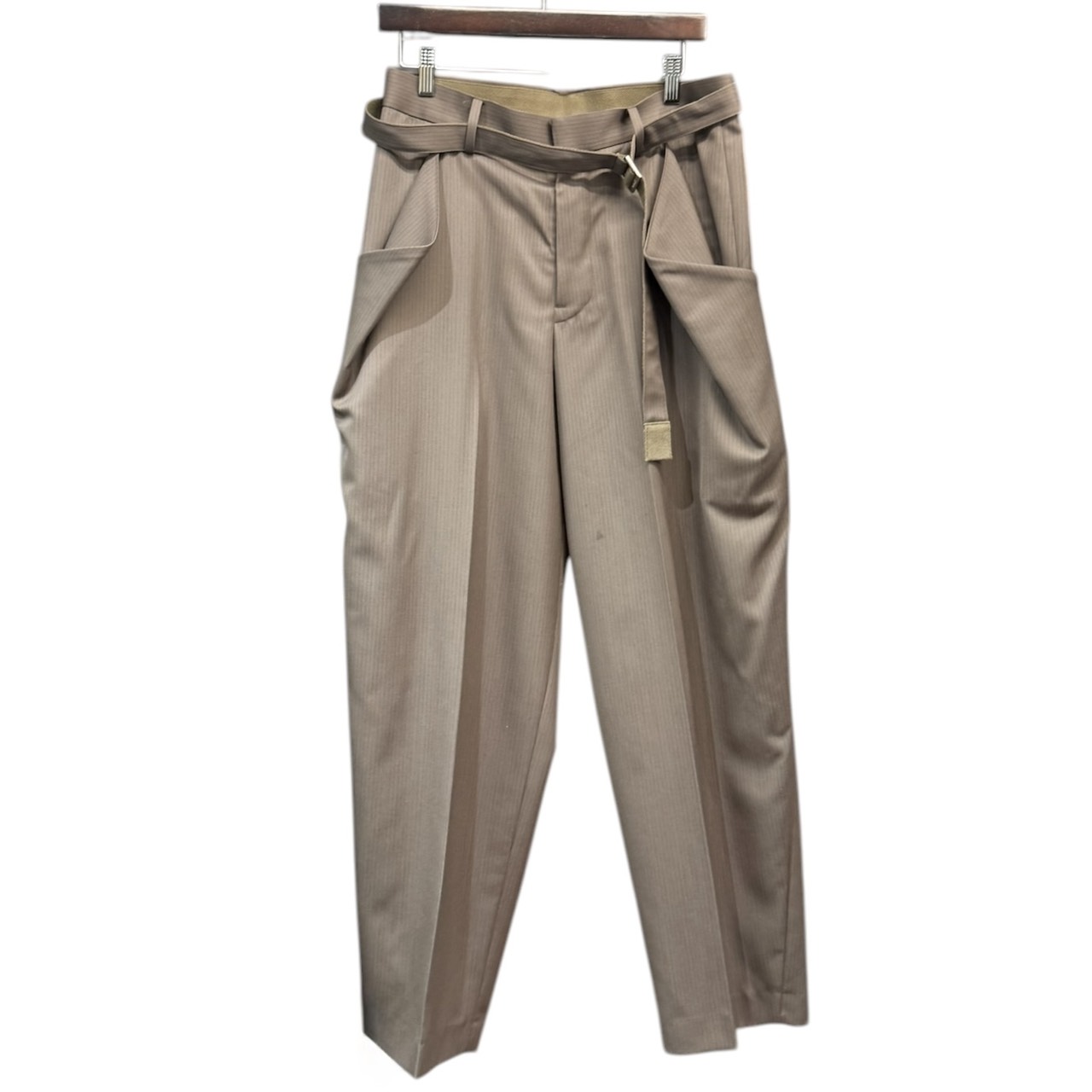 sacai サカイ 25SS Doeskin Pants ストライプスラックスパンツ 25-03633M 2 トープ 買取実績