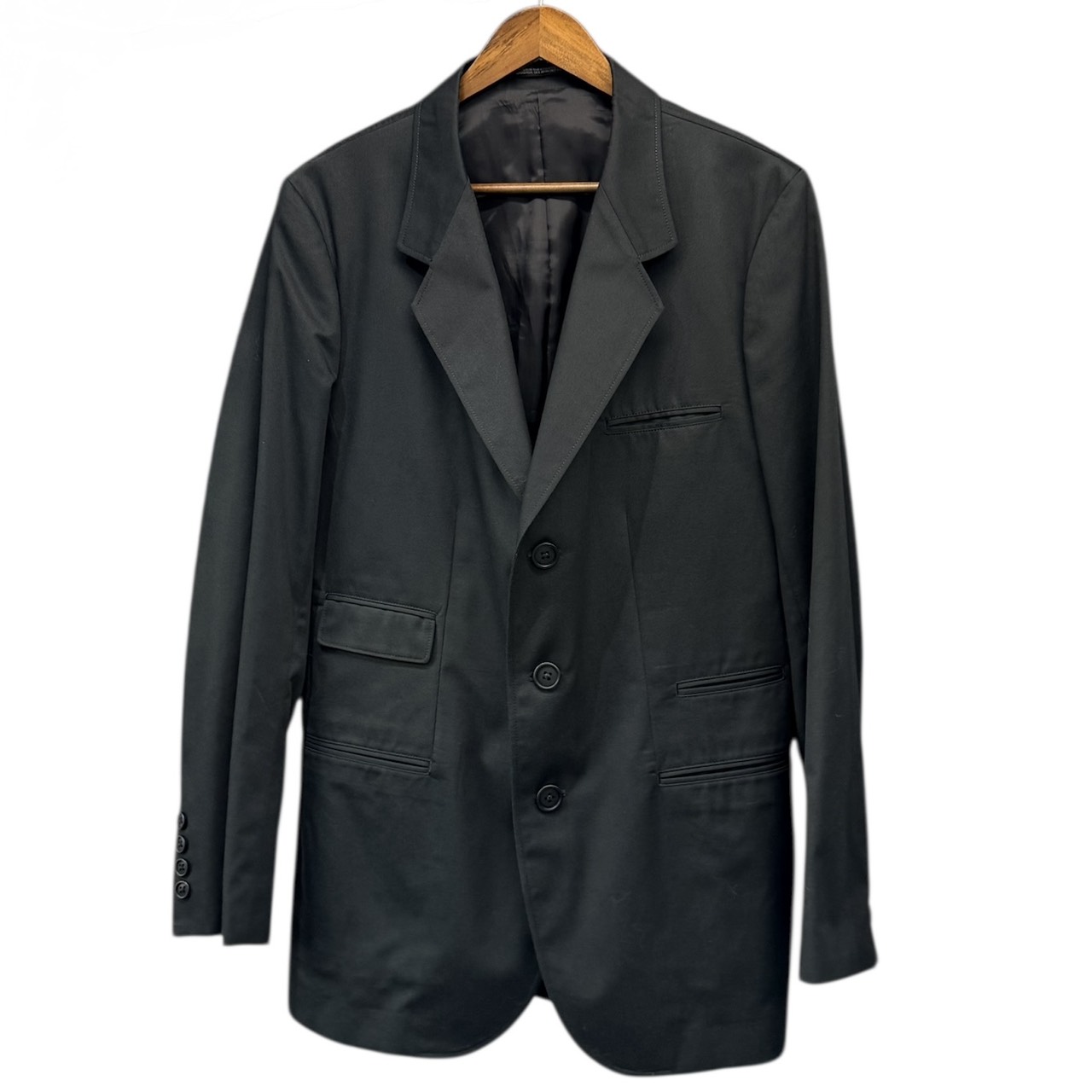 Y's for men ワイズフォーメン T/C TWILL 3-BUTTONS JACKET コットン3Bテーラードジャケット MO-J04-900 2 ブラック 買取実績