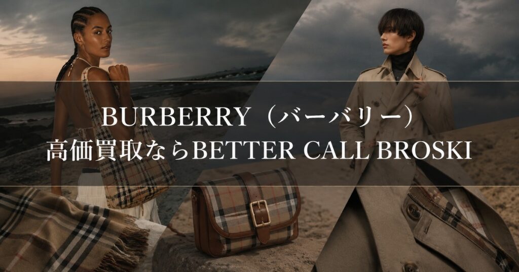 BURBERRY(バーバリー)のチェック柄バッグやトレンチコートをイメージした高価買取アイキャッチ画像|BETTER CALL BROSKI