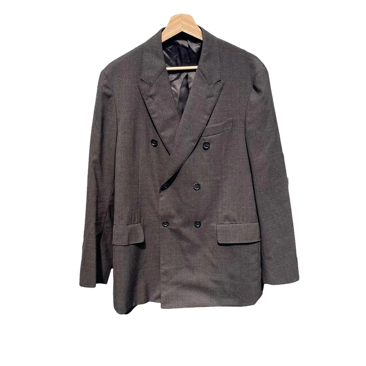 カルーゾ　CARUSO 秋冬　チェック　ジャケット　50 伊勢丹　別注 CARUSO カルーゾ ダブルブレストクラシックチェック柄ジャケット